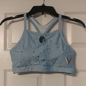 Vull blue spotted sports bra